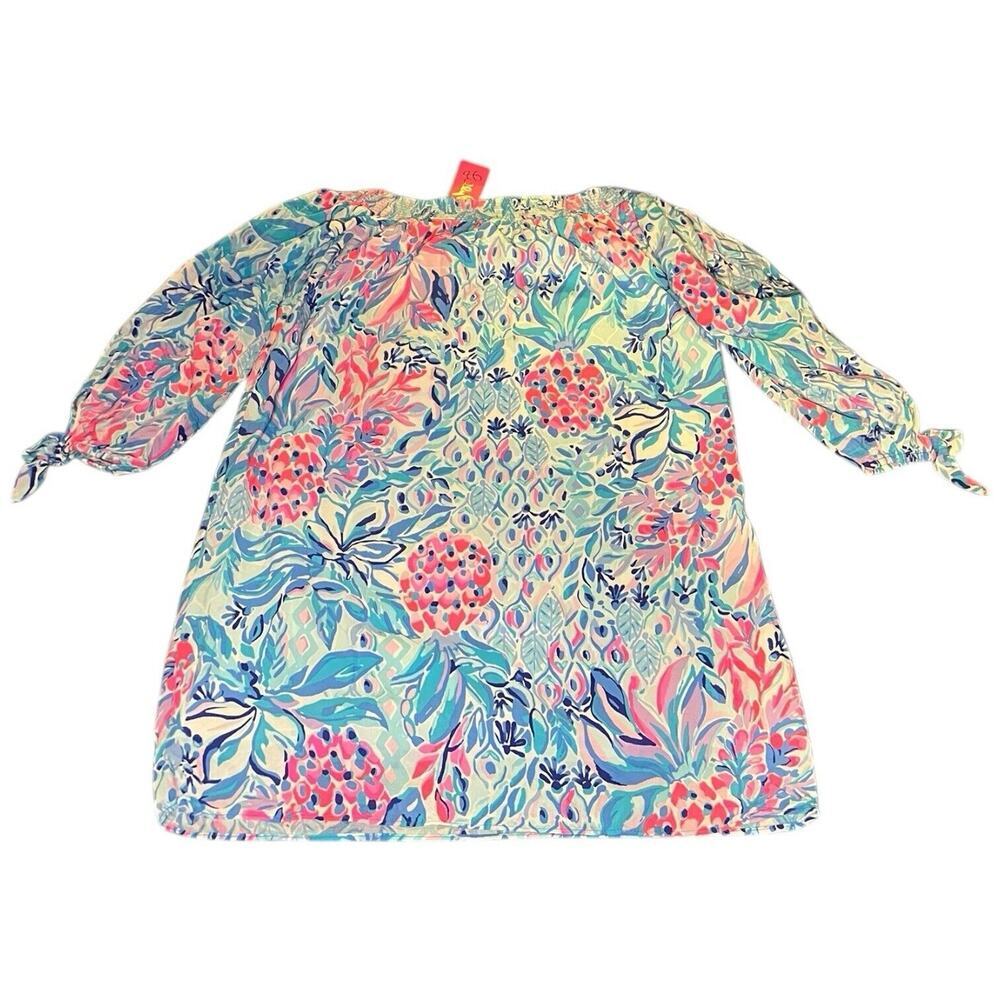 NWT Lilly Pulitzer Trina Mini Dress Sm Bondi Blue‎ My Little Peony Spring Floral